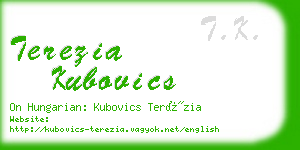 terezia kubovics business card